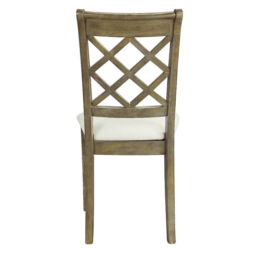 Karsen - Side Chair Set of 2) - Beige Linen & Rustic Oak