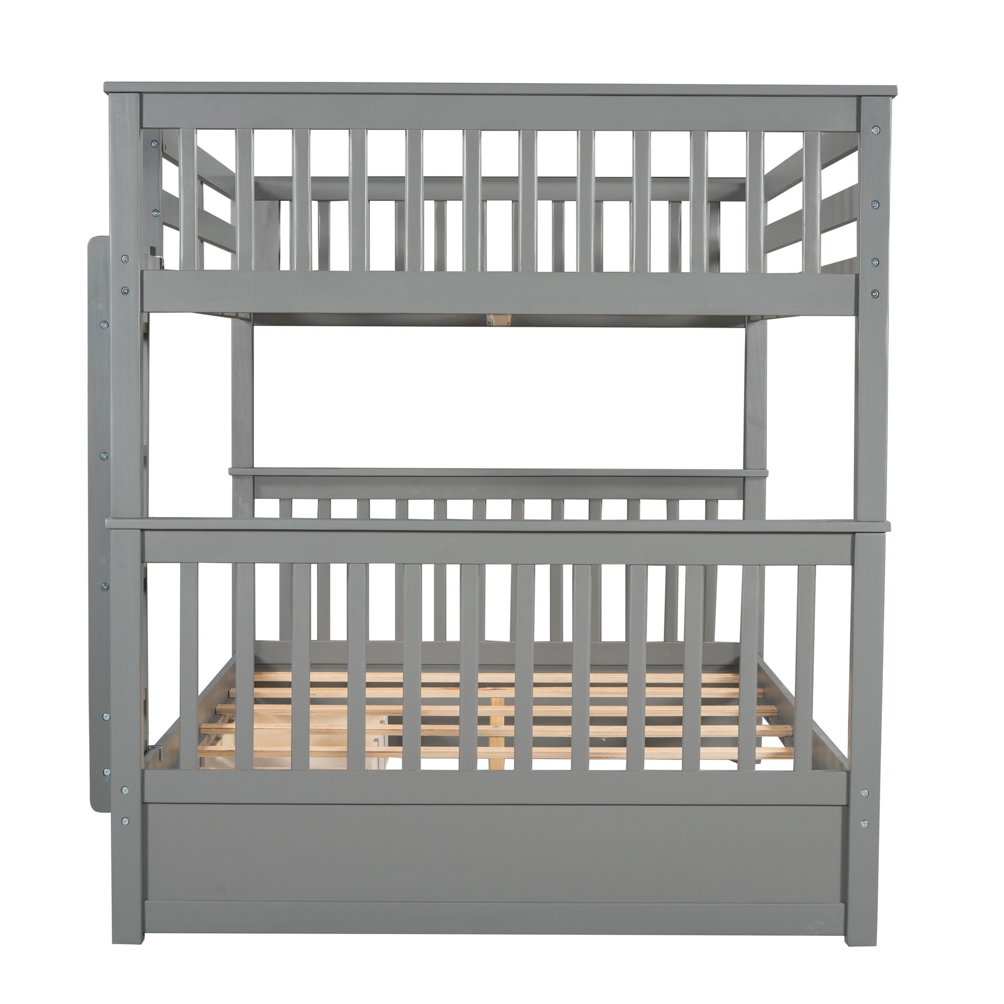 Bunk Bed With Ladders And 2 Storage Drawers