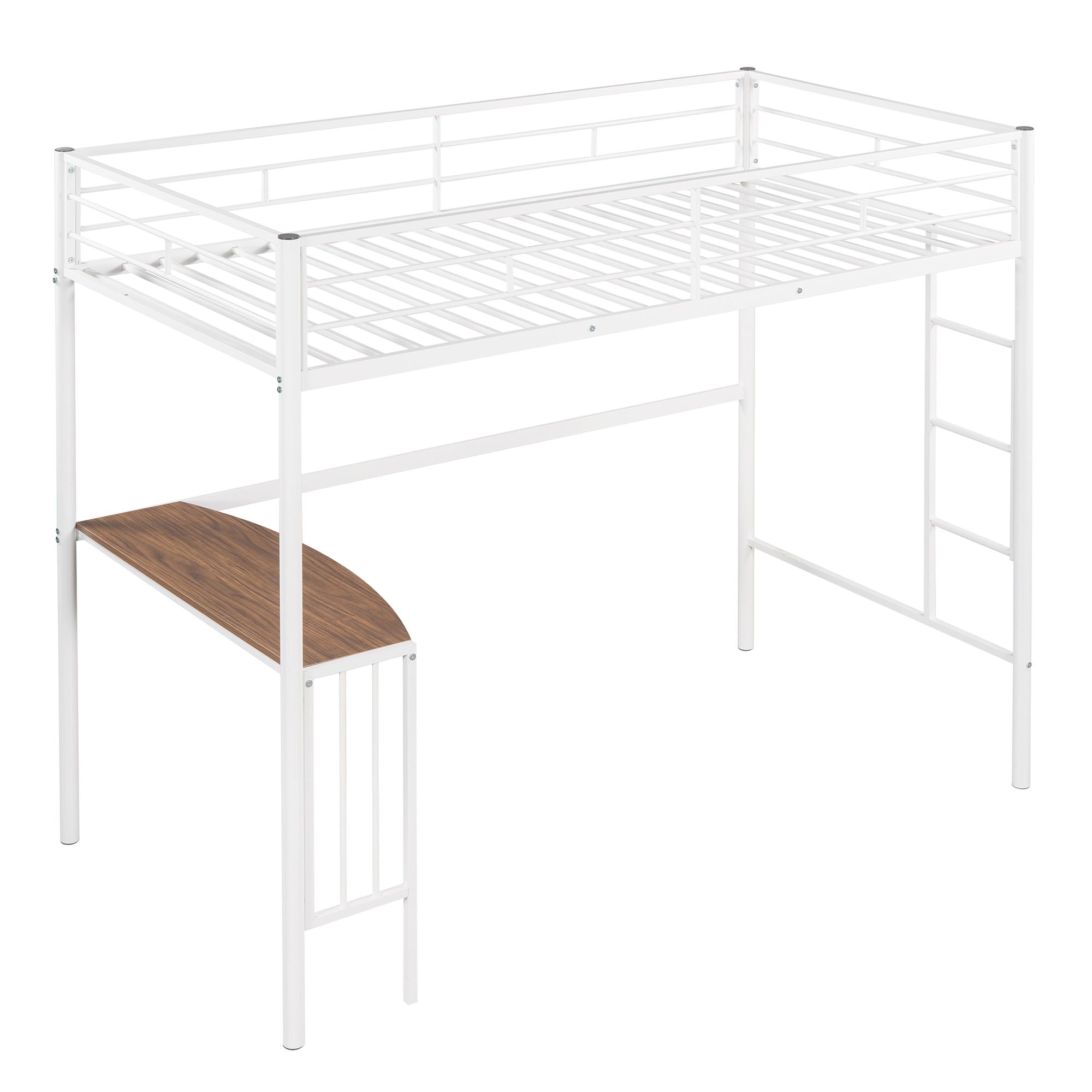 Bunk Bed With Desk, Ladder And Quality Slats For Bedroom