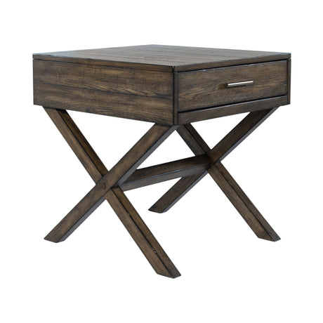 Liberty Furniture Lennox - Drawer End Table - Dark Brown | Meri Furniture