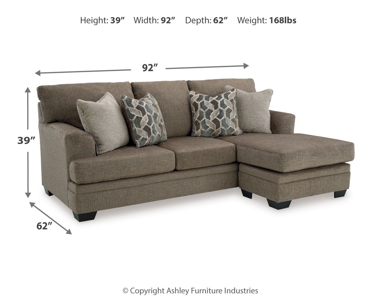 Signature Design by Ashley® Stonemeade - Sofa Chaise | Meri Furniture