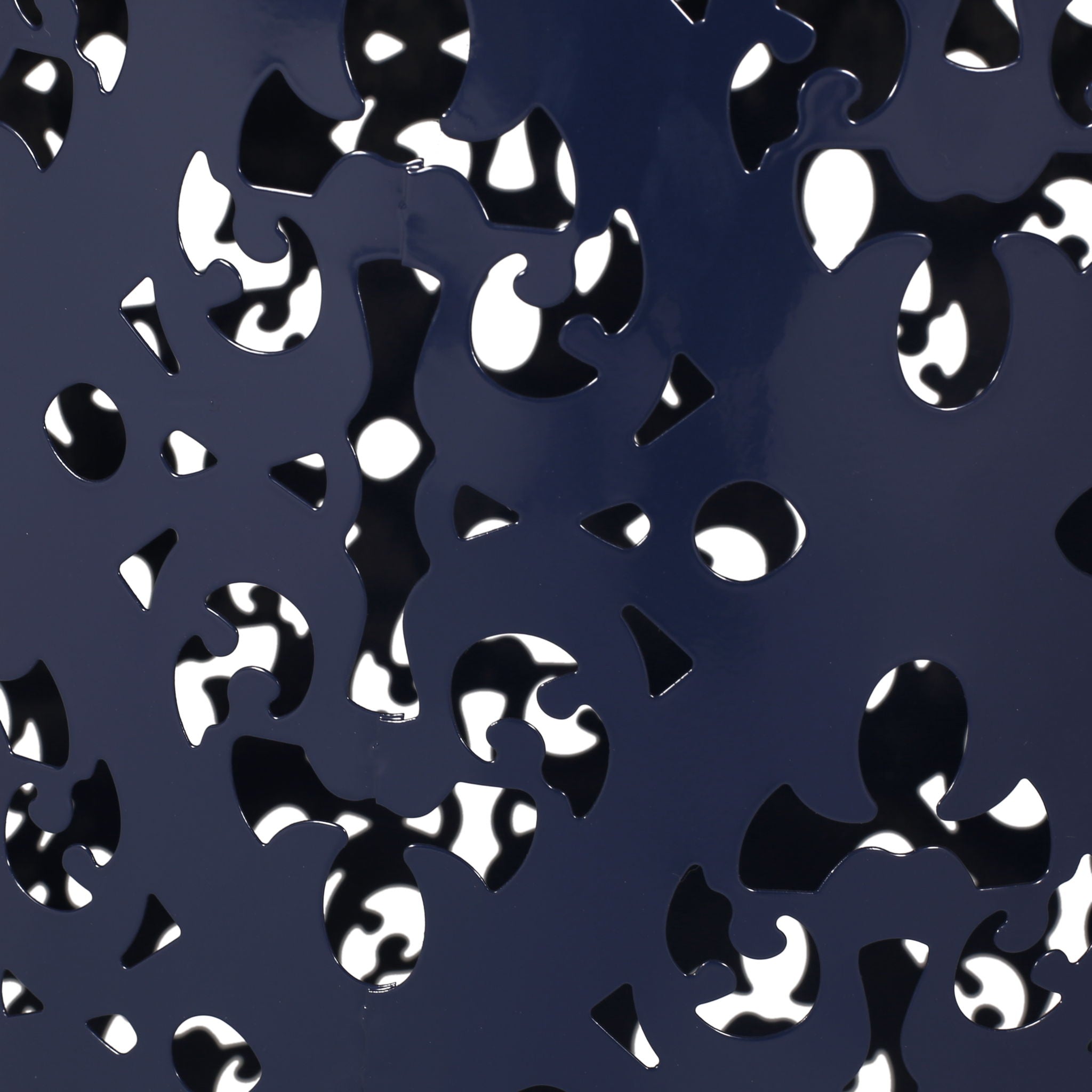 Modern Iron Cut Design End Table (Set of 2) - Navy Blue