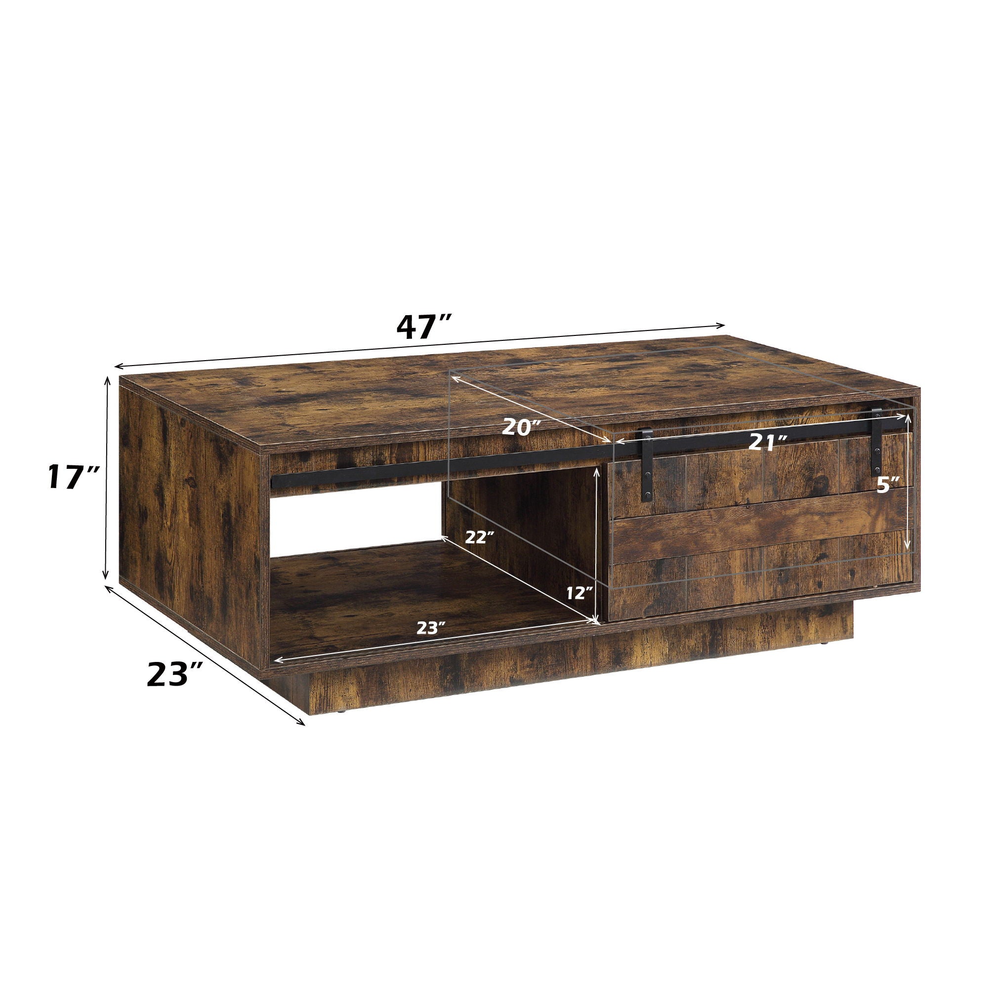 Bellarosa - Coffee Table Same As 88040) - Rustic Oak