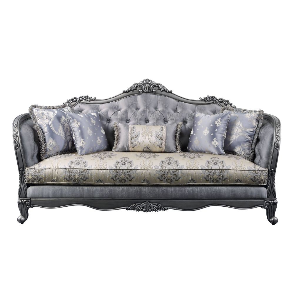 ACME Ariadne - Sofa - Fabric & Platinum | Meri Furniture