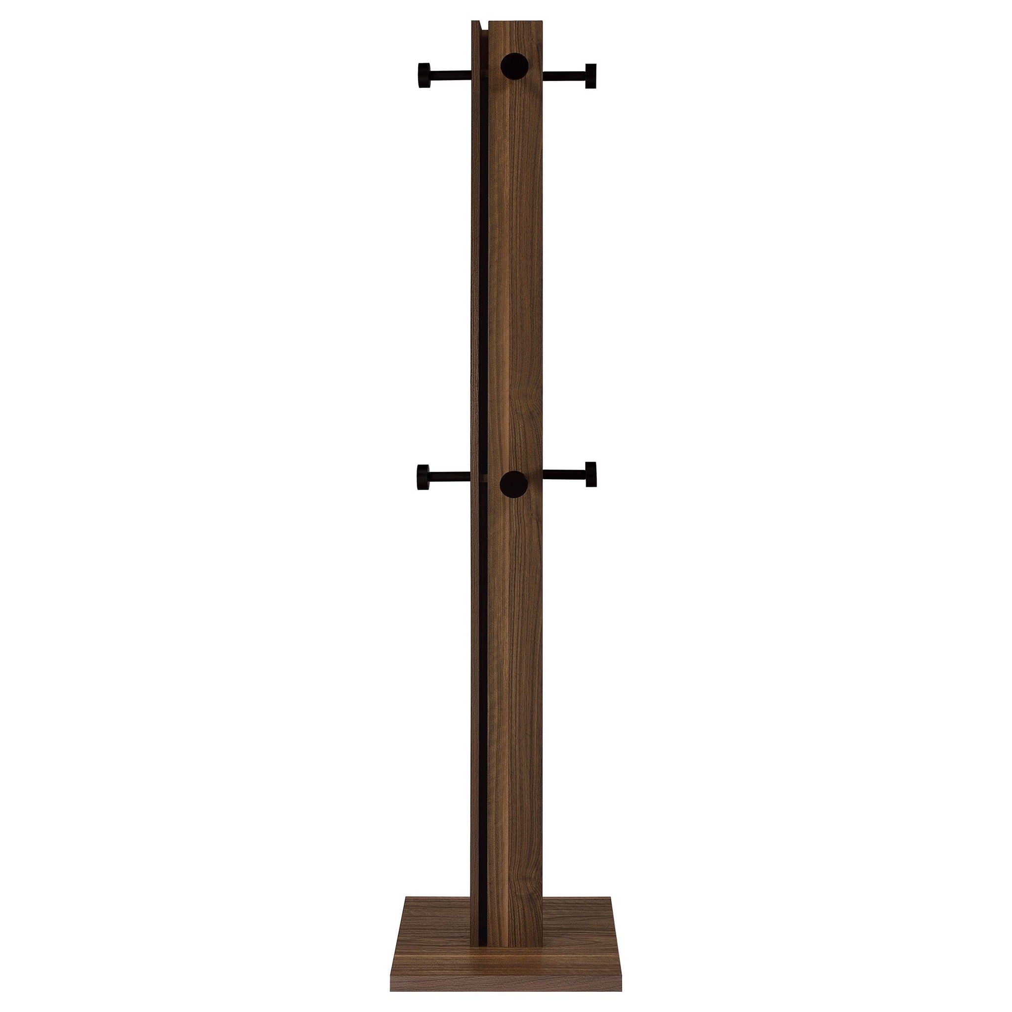 Rikkie Engineered Wood Coat Rack Walnut