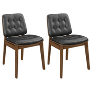 Coaster Fine Furniture Redbridge - Upholstered Dining Side Chair (Set of 2) - Walnut | Meri Furniture