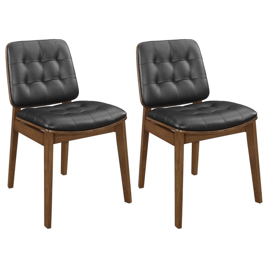 Coaster Fine Furniture Redbridge - Upholstered Dining Side Chair (Set of 2) - Walnut | Meri Furniture
