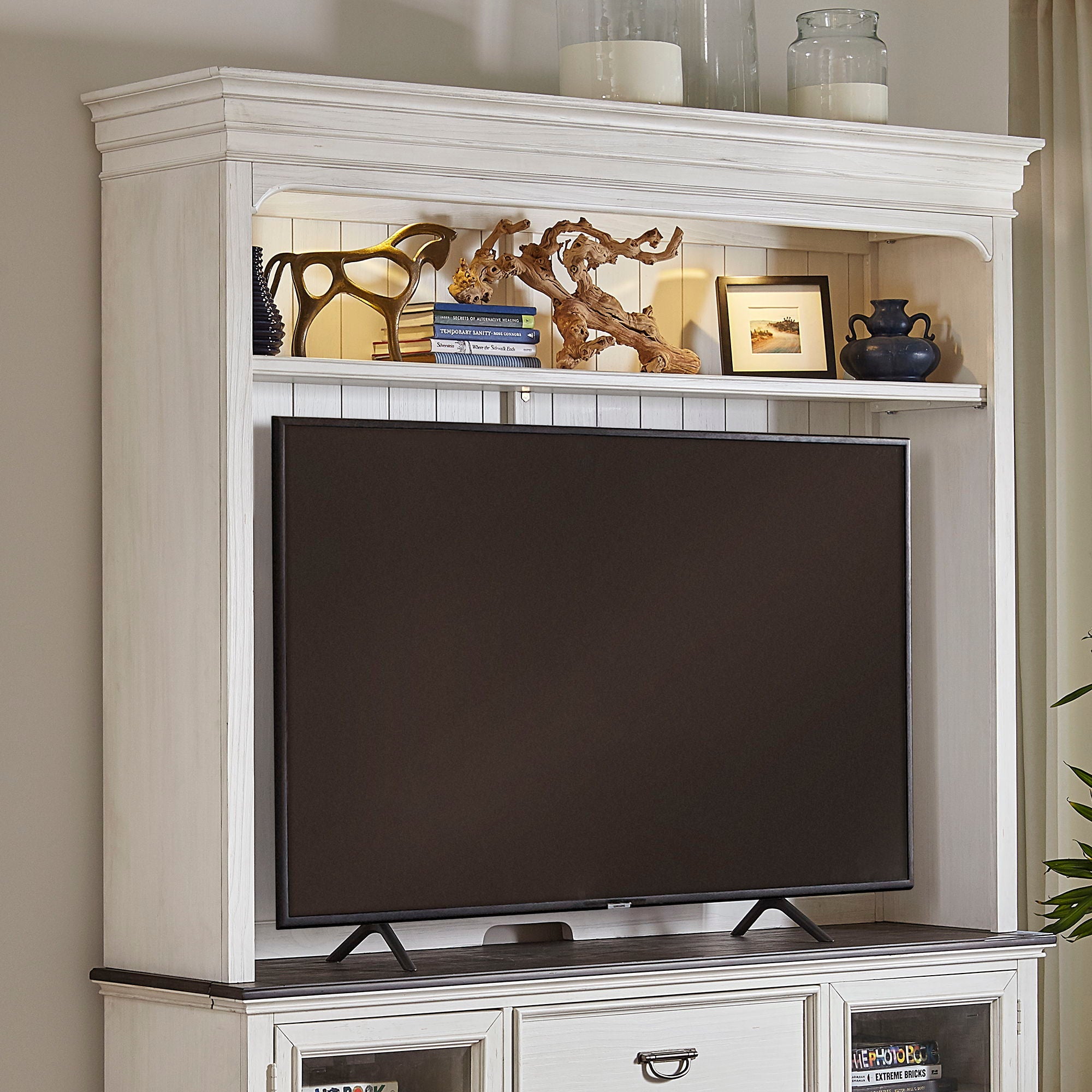 Liberty Furniture Allyson Park - Entertainment Hutch - White | Meri Furniture