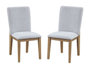 Delphine - Linen Fabric 19" Dining Chair (Set of 2) - Gray