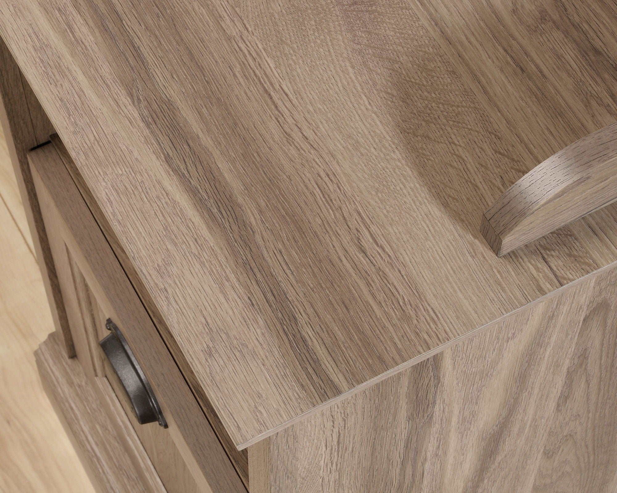 L-Shaped Desk in Salt Oak
