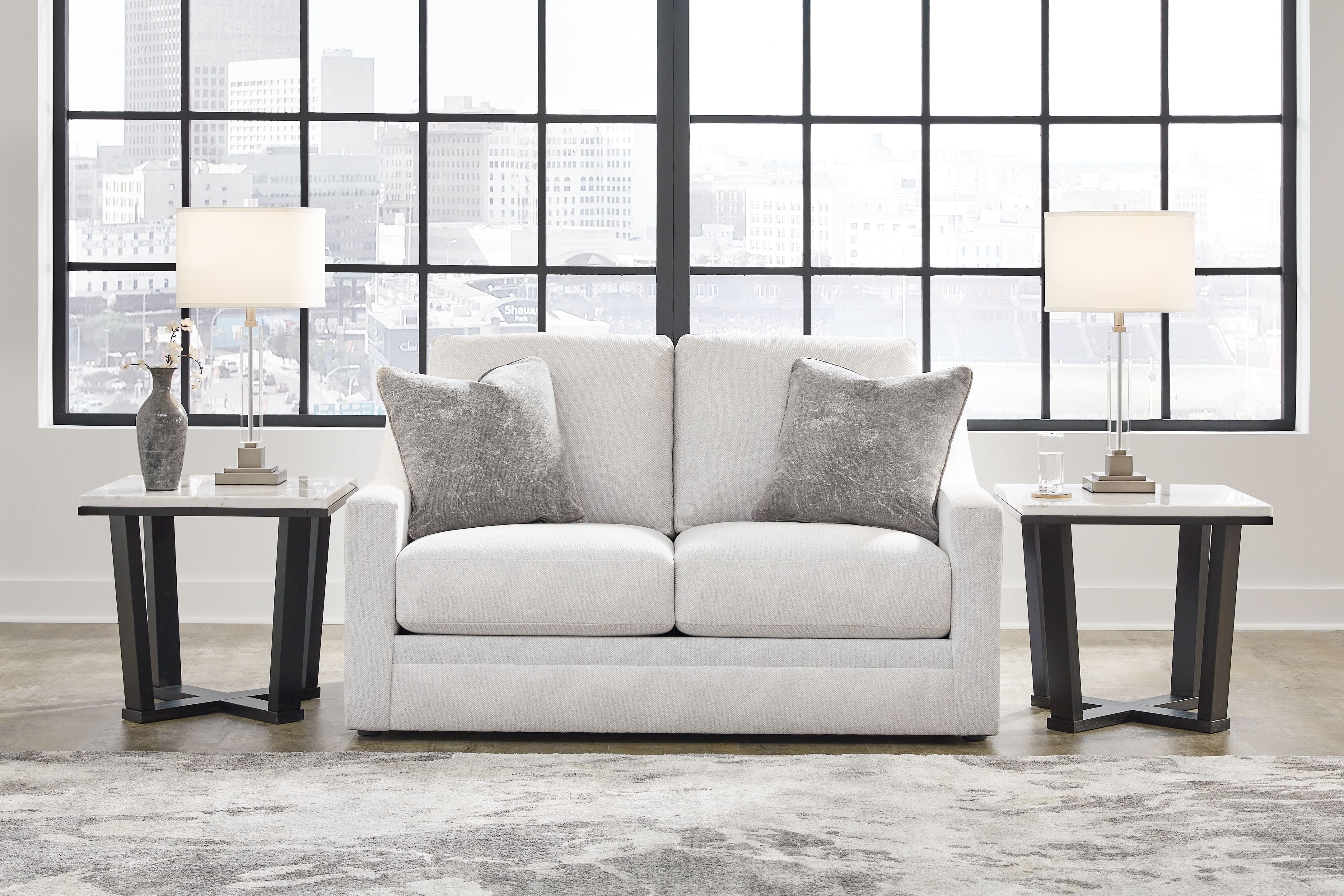 Ashley® Maitelynn - Chalk - Loveseat | Meri Furniture