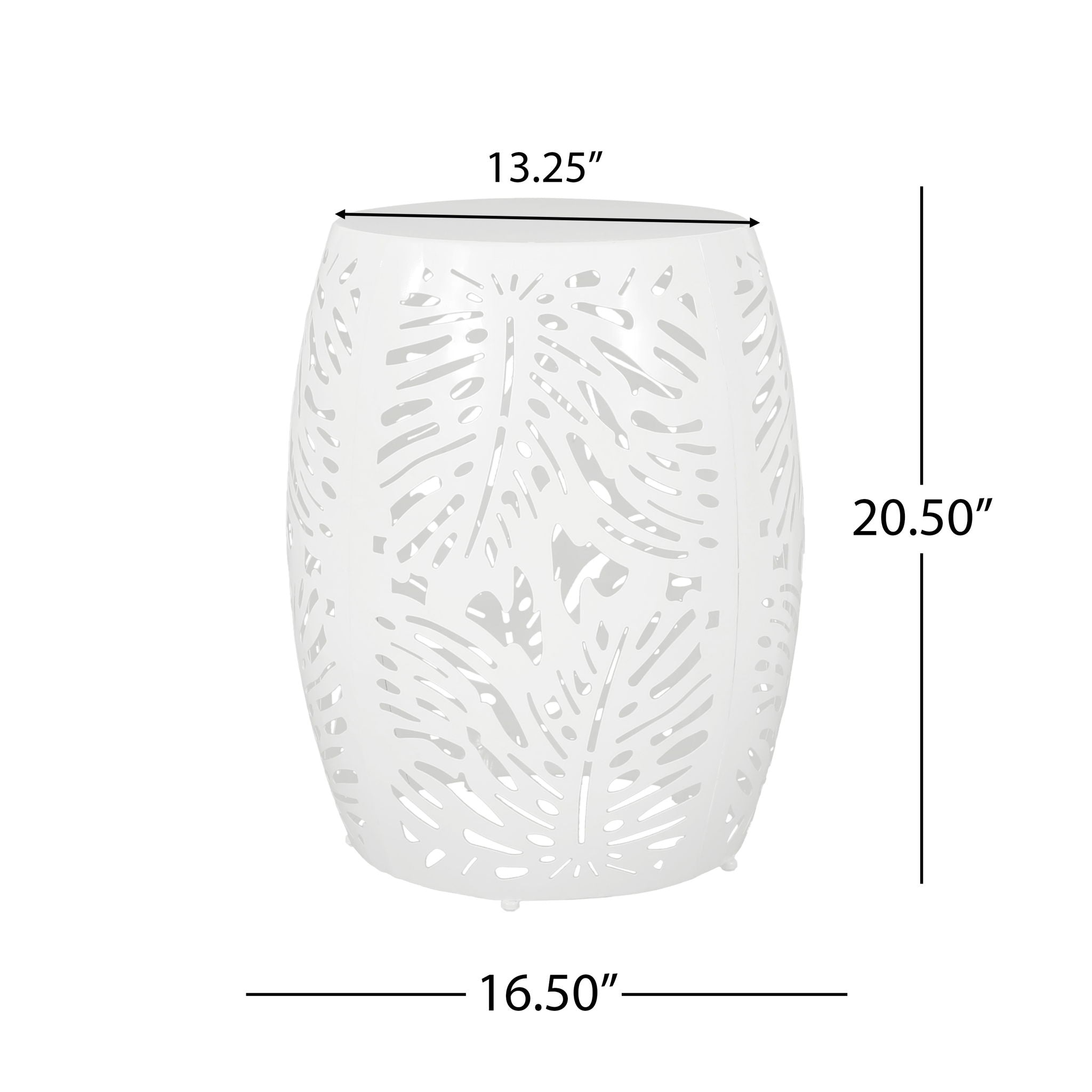 Modern Design Metal End Table, Large