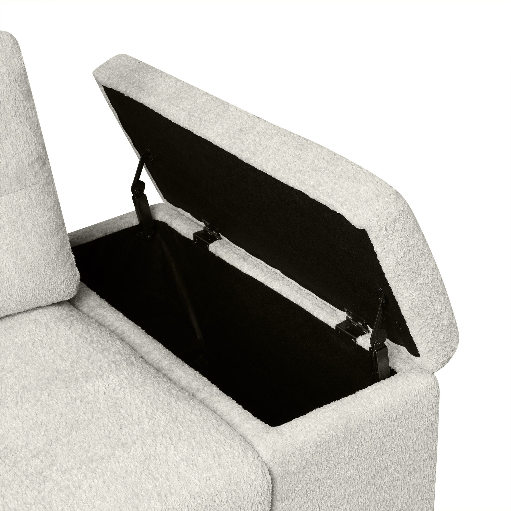 Versatile L Shaped Sofa Bed With Storage, Cup Holders, USB Ports Chenille