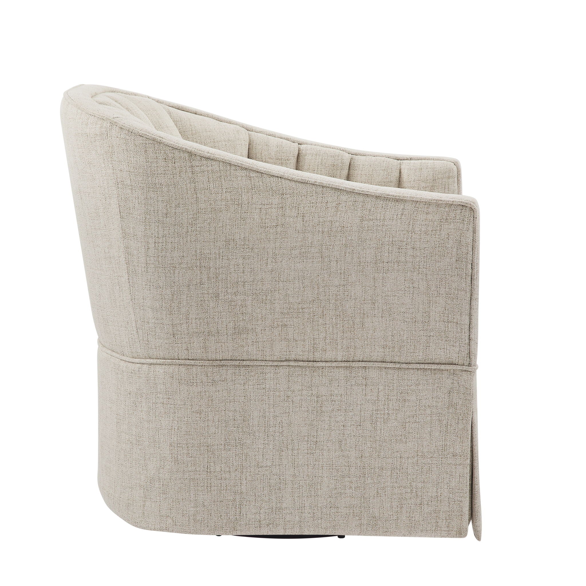 Solitude - Skirted Swivel Accent Chair With Hemp Like