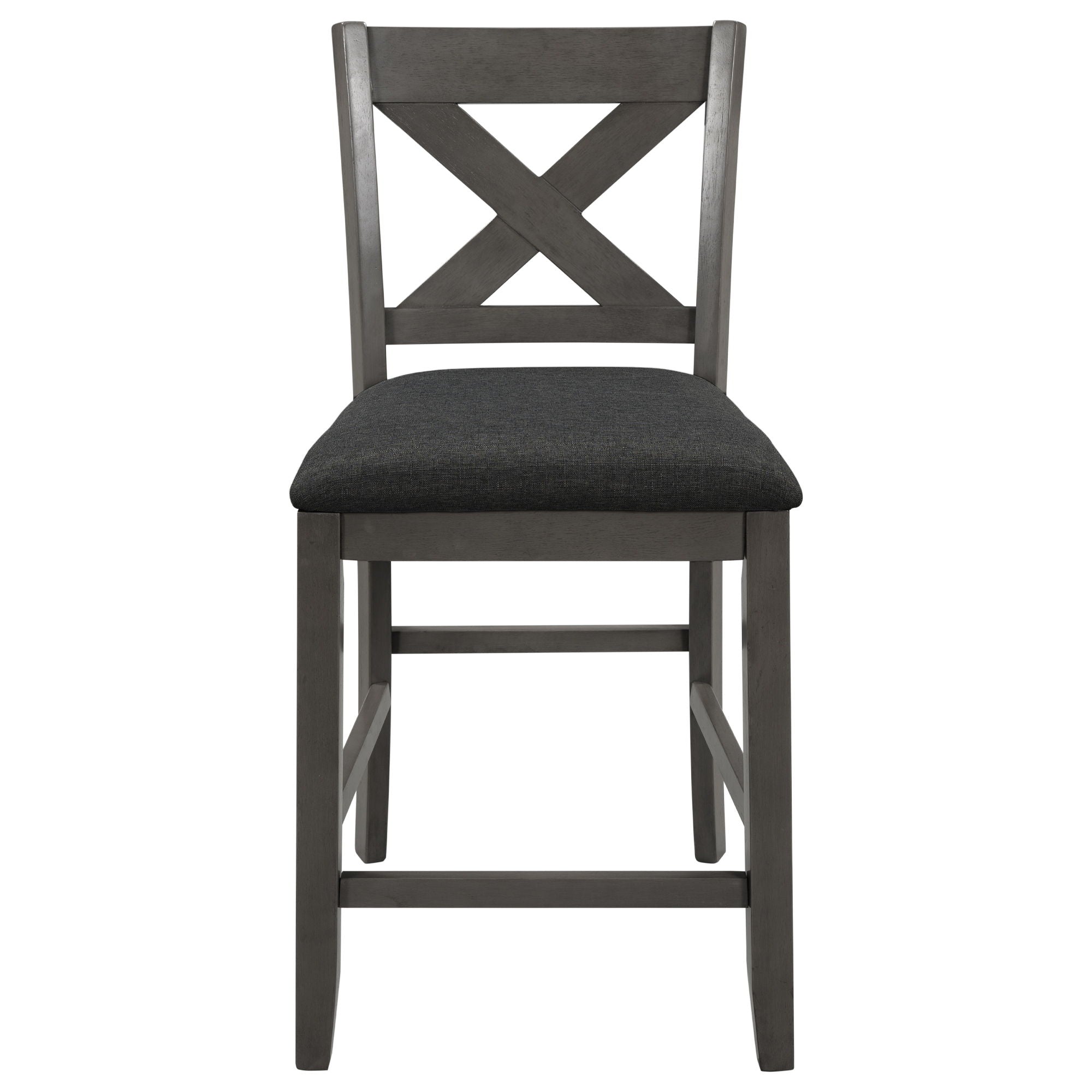 5 Pieces Counter Height Rustic Farmhouse Dining Room Wooden Bar Table Set With 2 Stools And 2 Chairs