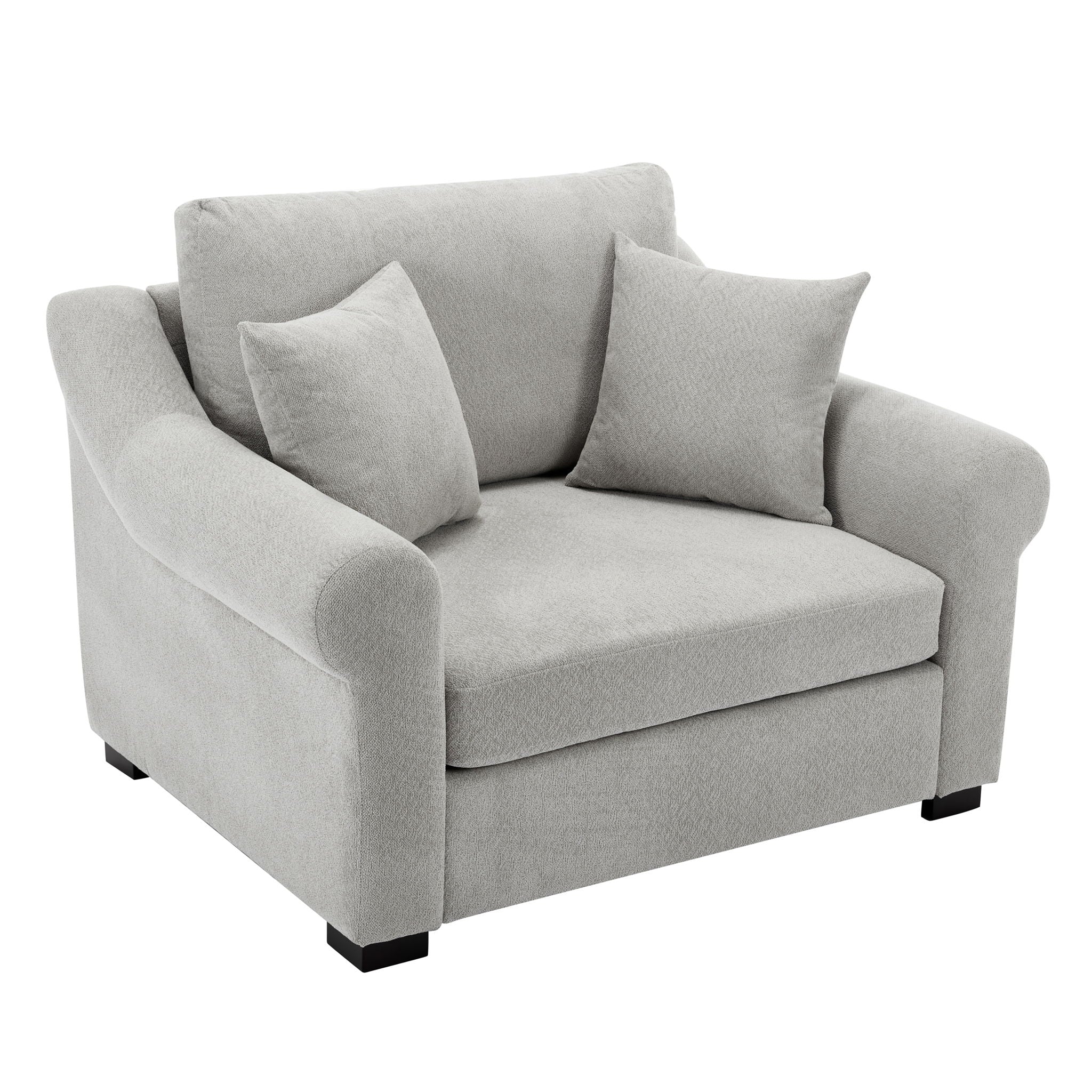 Modern Chenille Oversized Armchair, Chair And A Half, Single Sofa