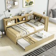 Daybed With Trundle, Storage Cabinets, USB Ports