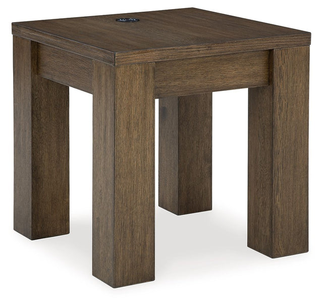Signature Design by Ashley® Rosswain - Warm Brown - Square End Table | Meri Furniture