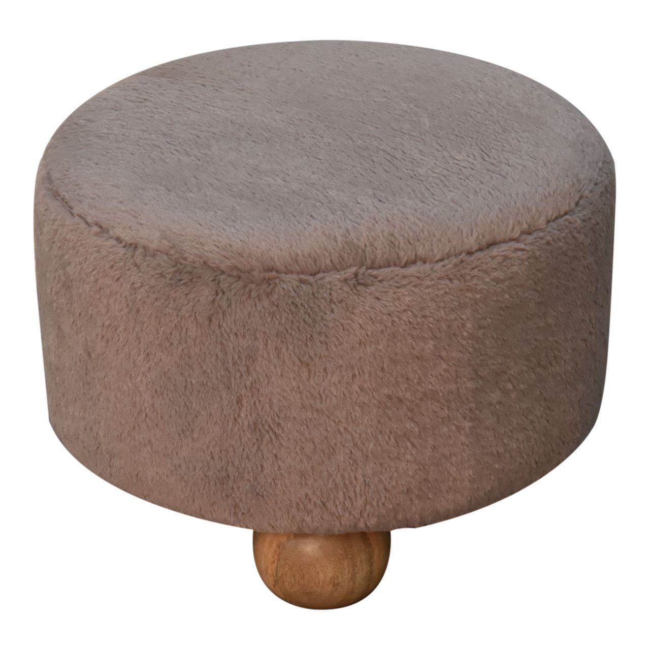 Round Ball Footstool - Mocha