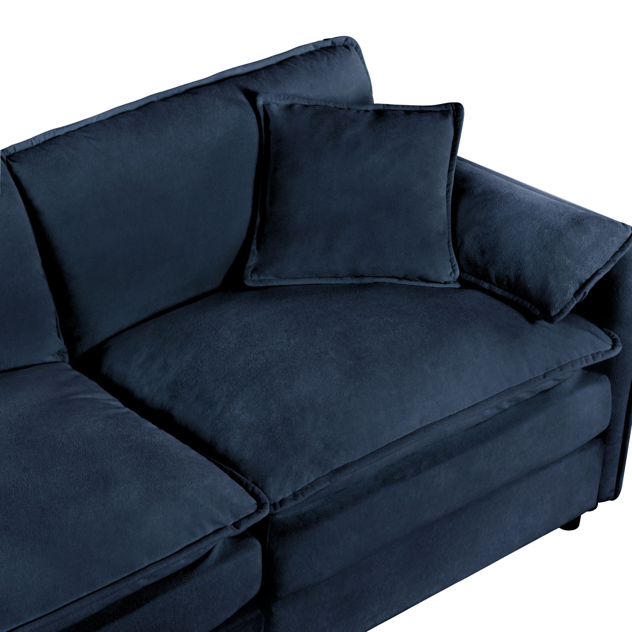 Modern Oversized Deep Seat Sectional Sofa With Pillows