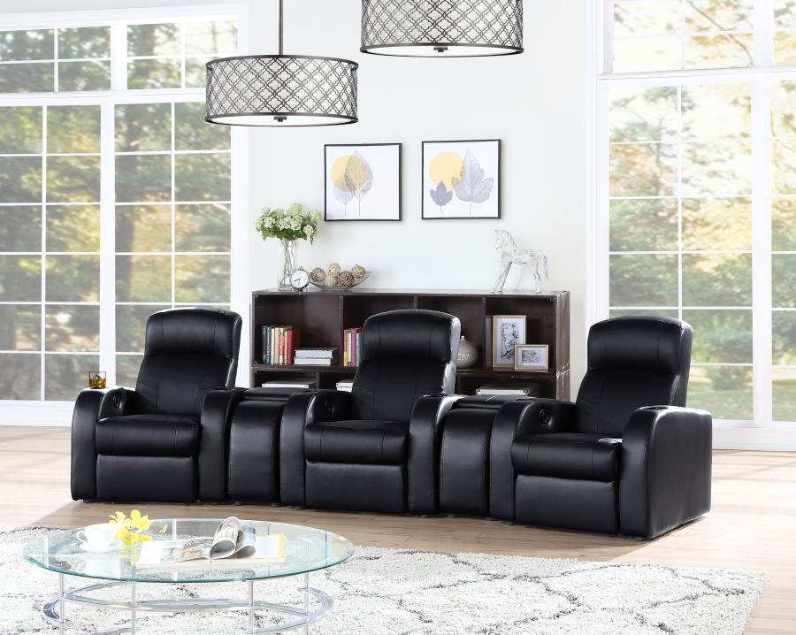 Coaster Fine Furniture Cyrus - Upholstered Home Theater Seating | Meri Furniture