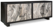Signature Design by Ashley® Lakenwood - Black / Gray / Ivory - Accent Cabinet | Meri Furniture