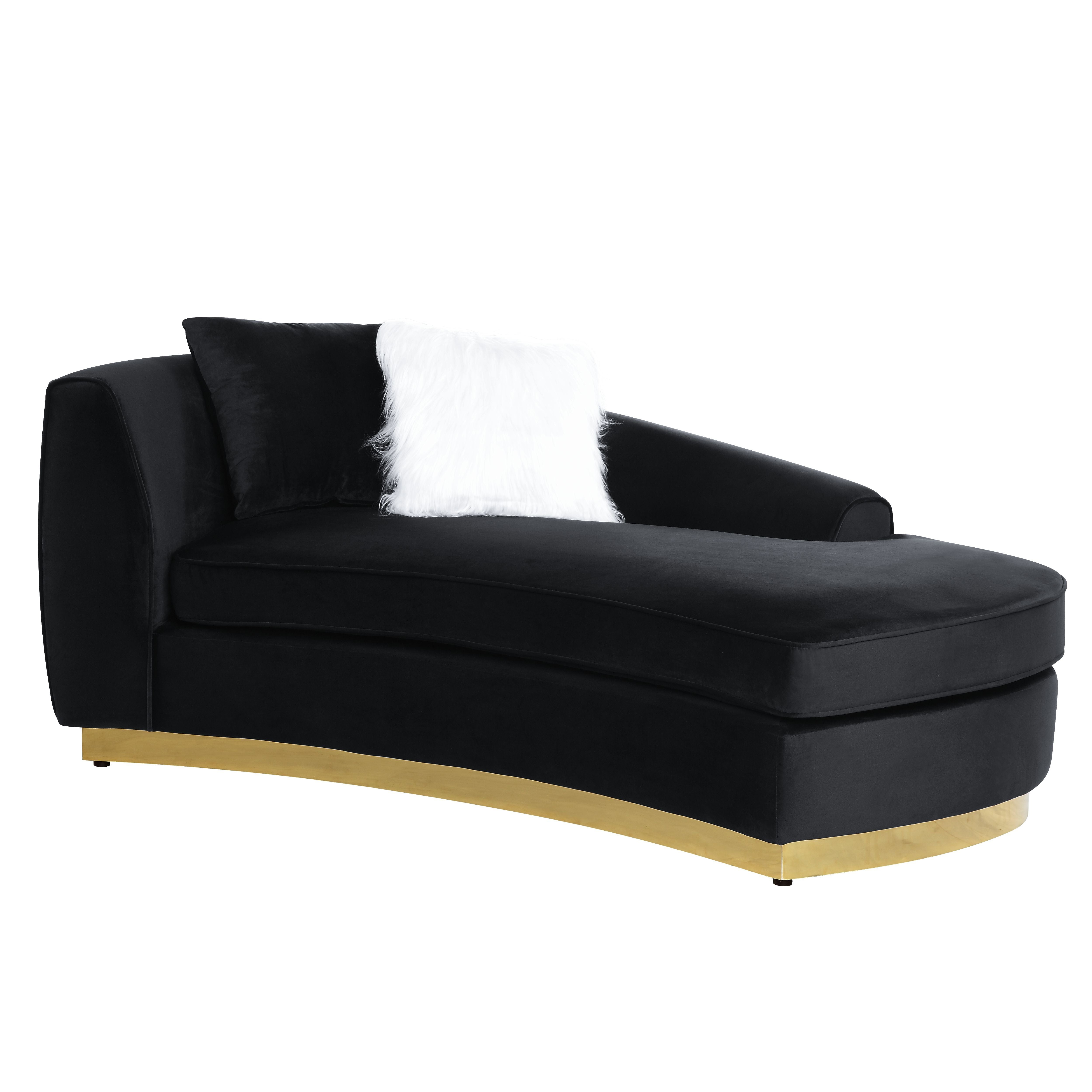 ACME Achelle - Chaise - Black Velvet | Meri Furniture
