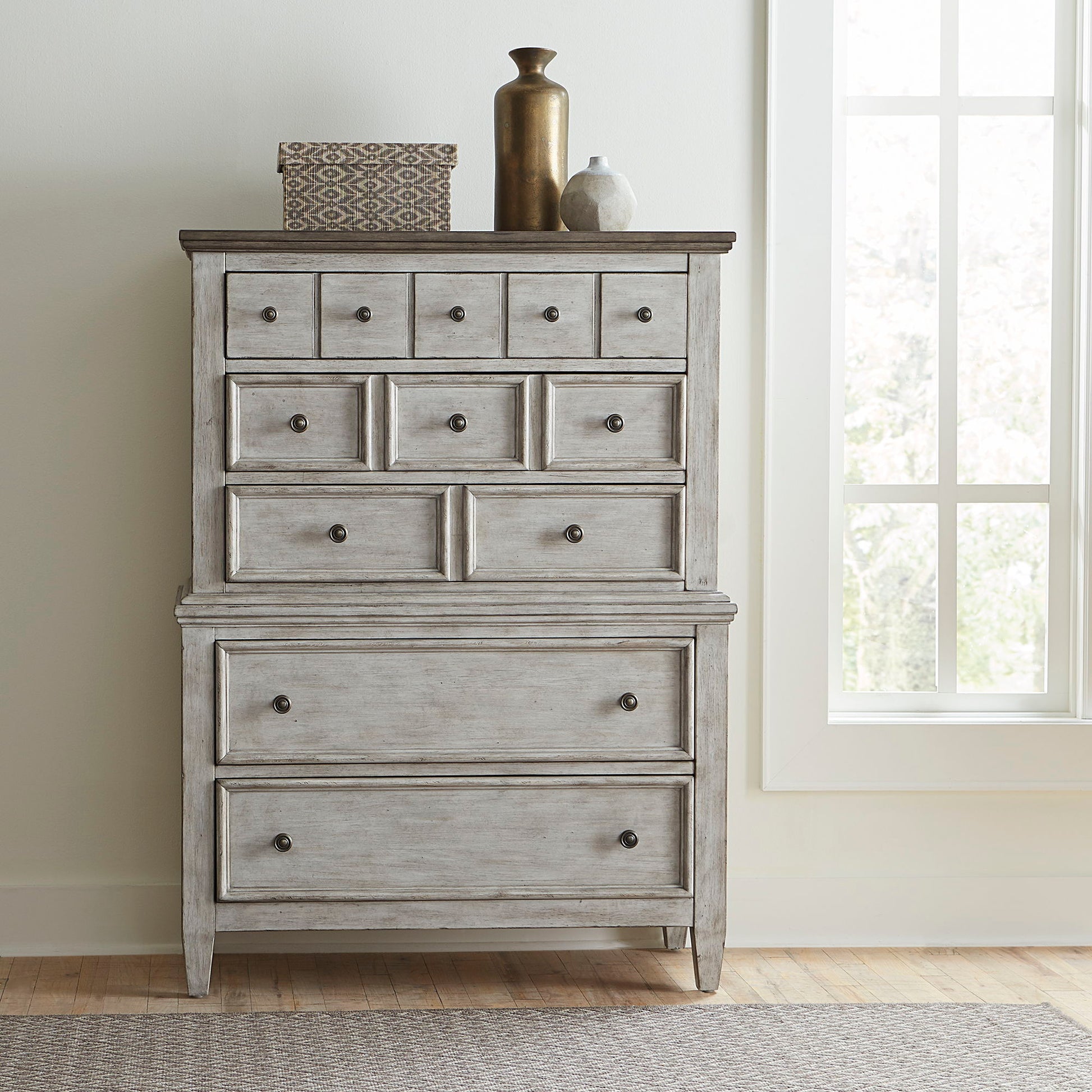 Liberty Furniture Heartland - 5 Drawer Chest - White | Meri Furniture