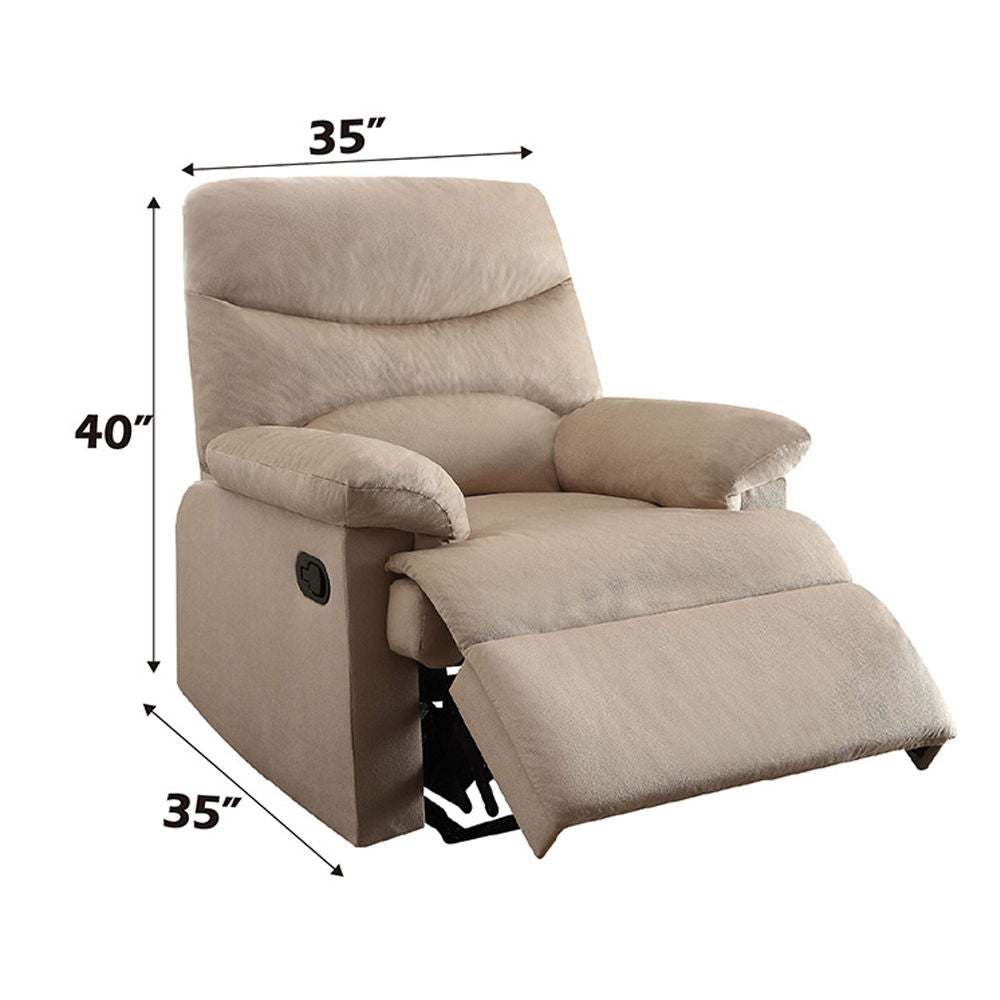 Arcadia - Motion Recliner - Beige Woven Fabric