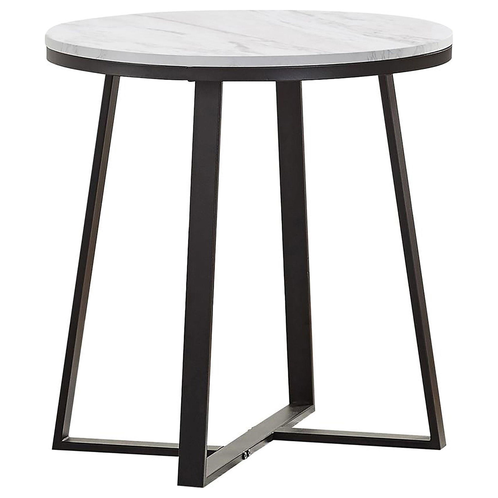 Hugo 3-piece Coffee and End Table Set White Faux Marble
