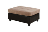 ACME Milano - Ottoman - Camel Champion & Espresso PU | Meri Furniture
