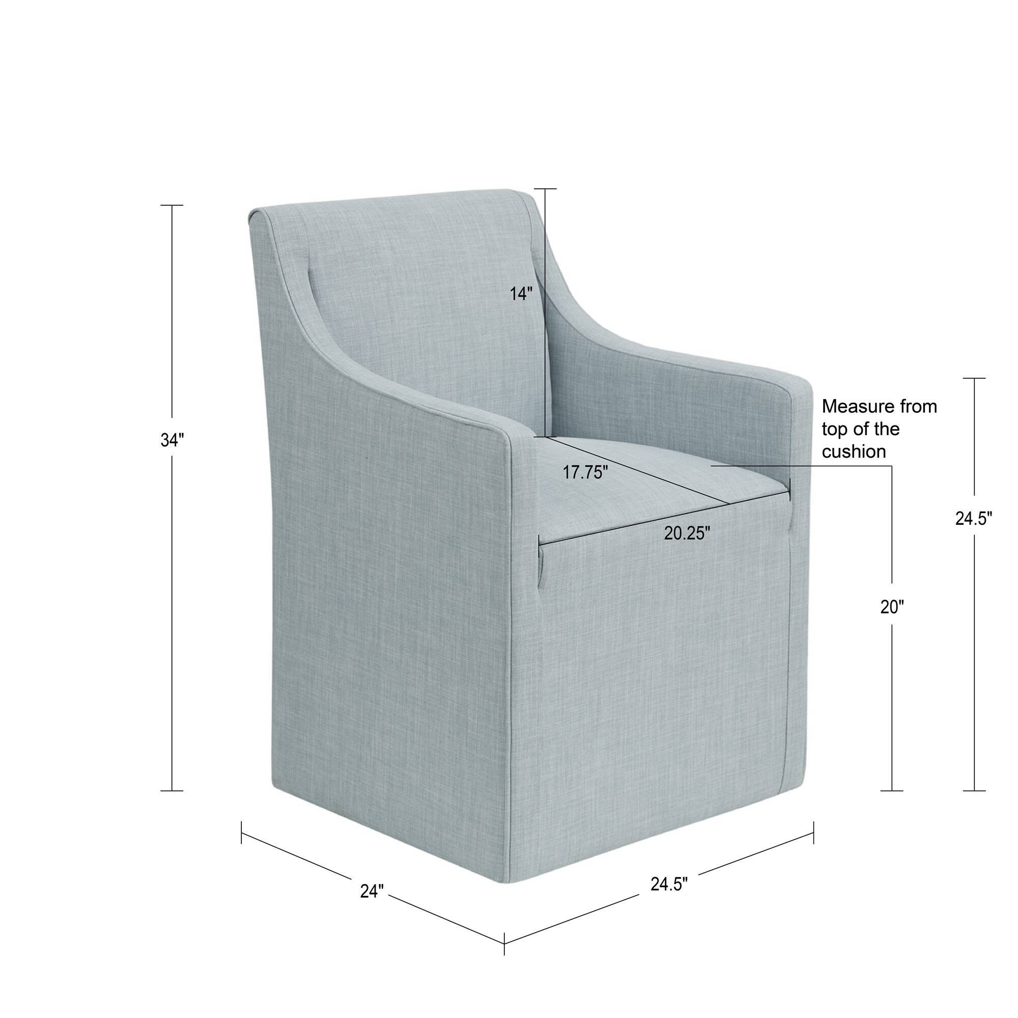 Traditional Skirted Dining Arm Chair