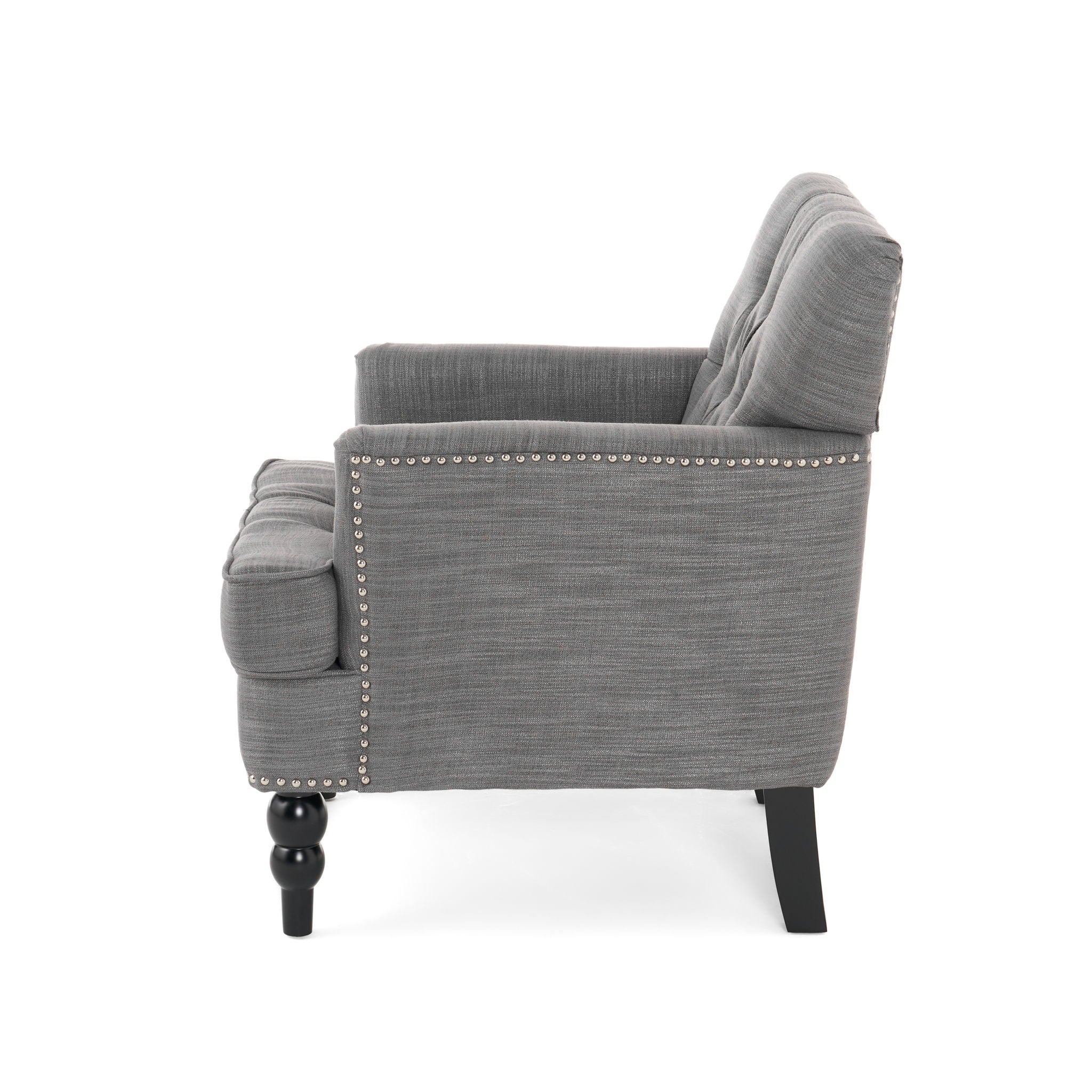 Harrison - Tufted Club Chair With Button Tufted Back And Birch Wood Legs