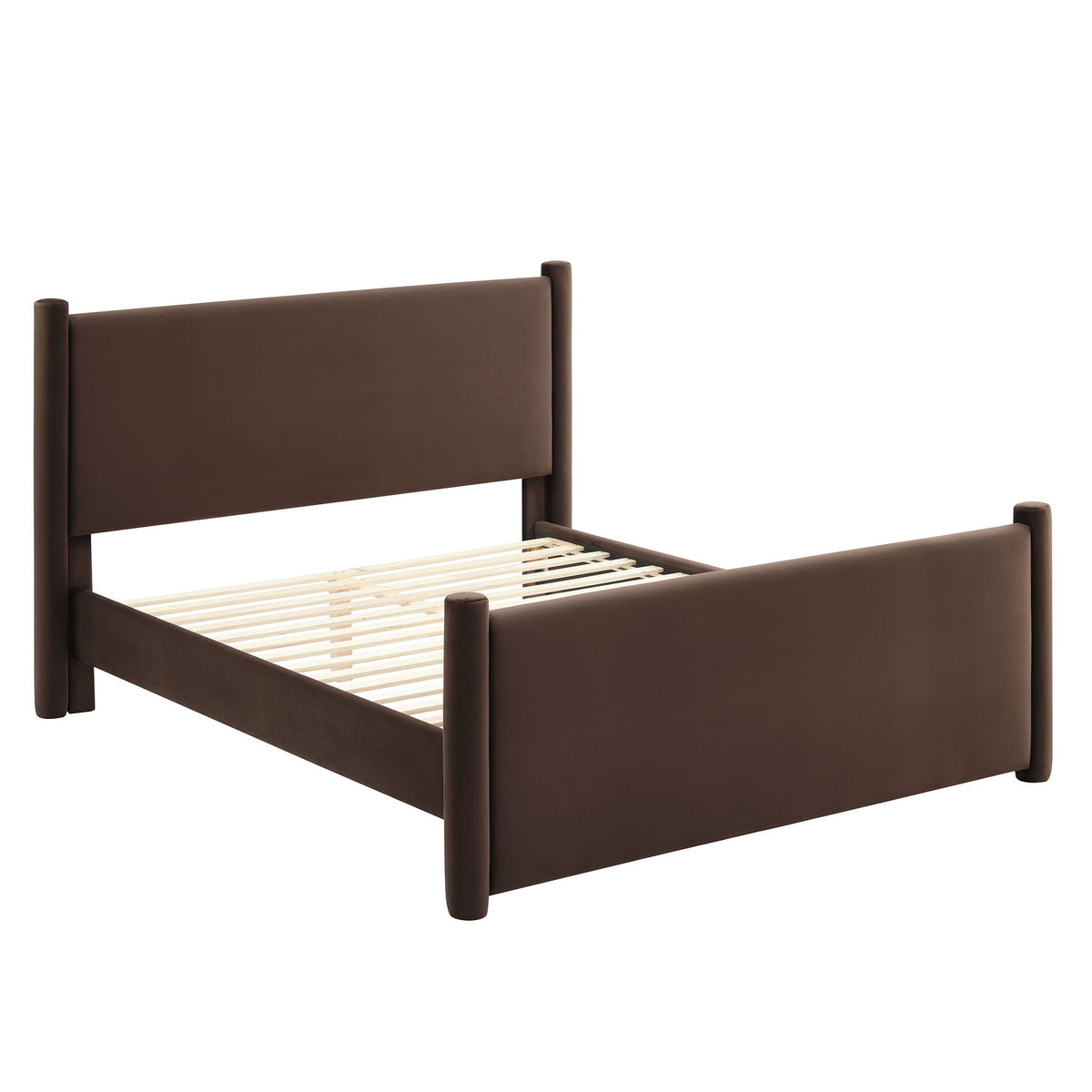 Rael Rounded Post Performance Velvet King Platform Bed by Modway