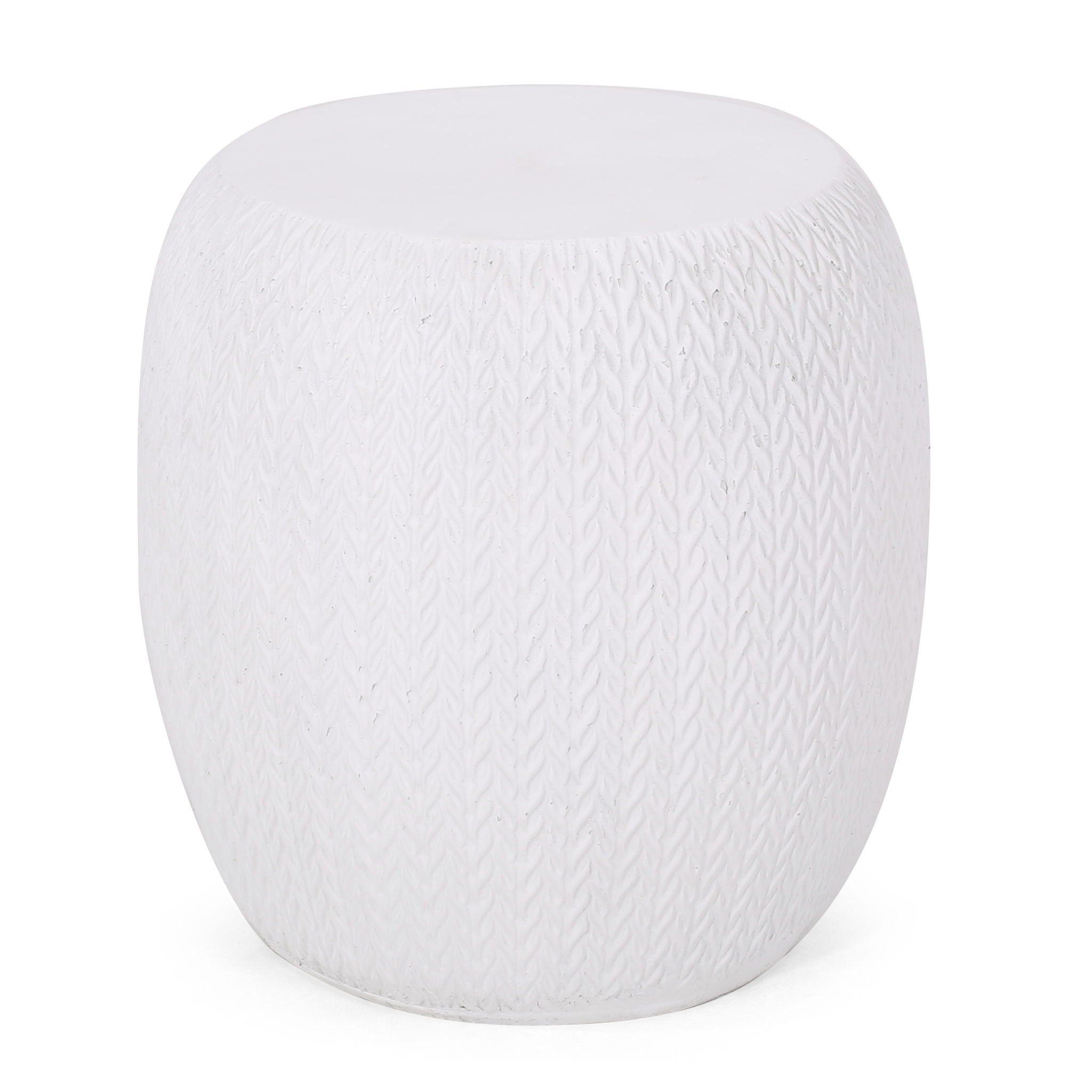 Outdoor Lightweight, Concrete Side Table - Antique White