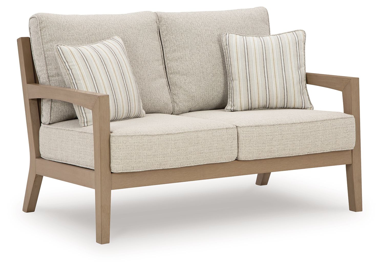 Signature Design by Ashley® Hallow Creek - Driftwood - Loveseat With Cushion | Meri Furniture