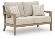 Signature Design by Ashley® Hallow Creek - Driftwood - Loveseat With Cushion | Meri Furniture