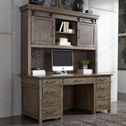 Liberty Furniture Sonoma Road - Credenza & Hutch - Light Brown | Meri Furniture