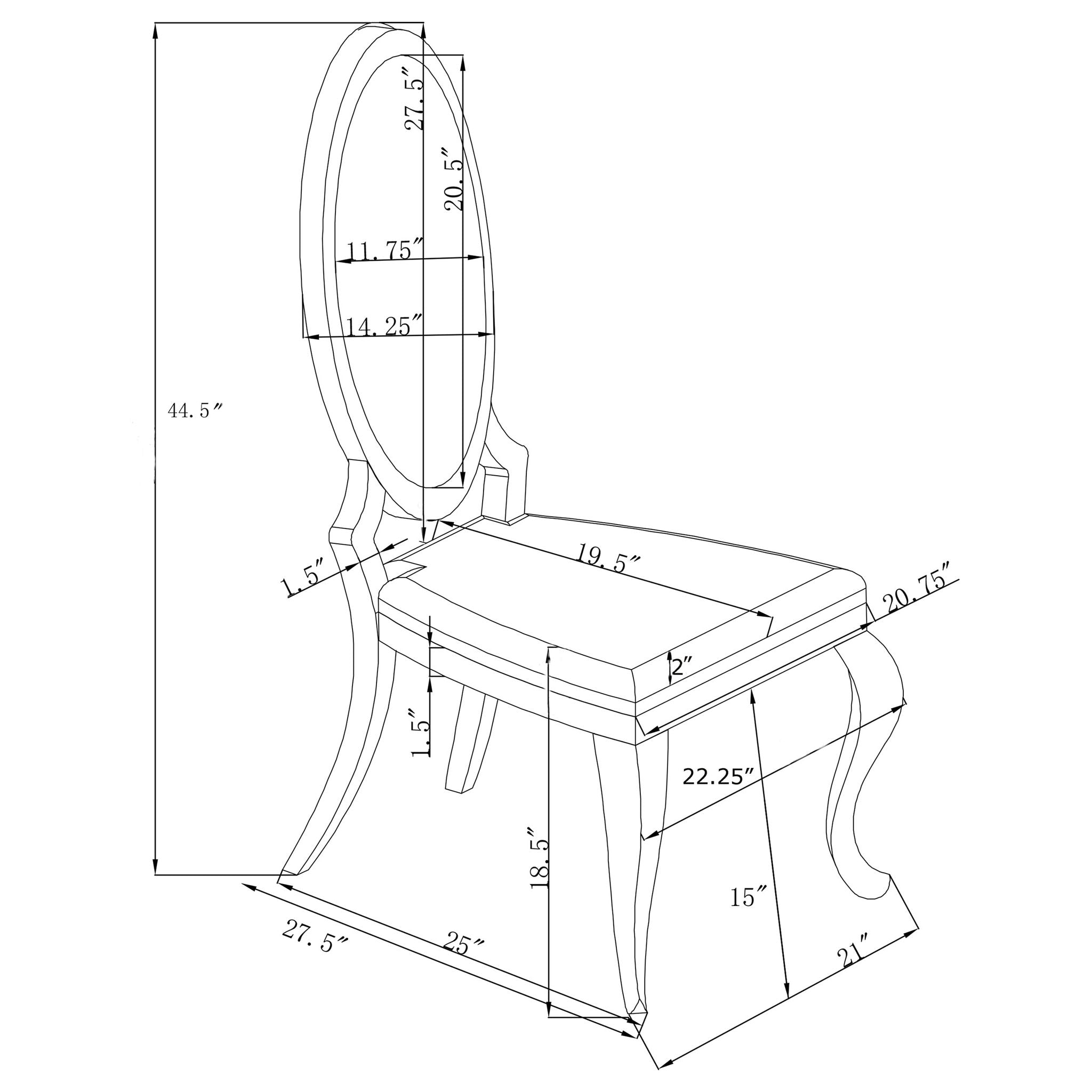 Chester - Upholstered Dining Side Chair (Set of 2) - Creamy White