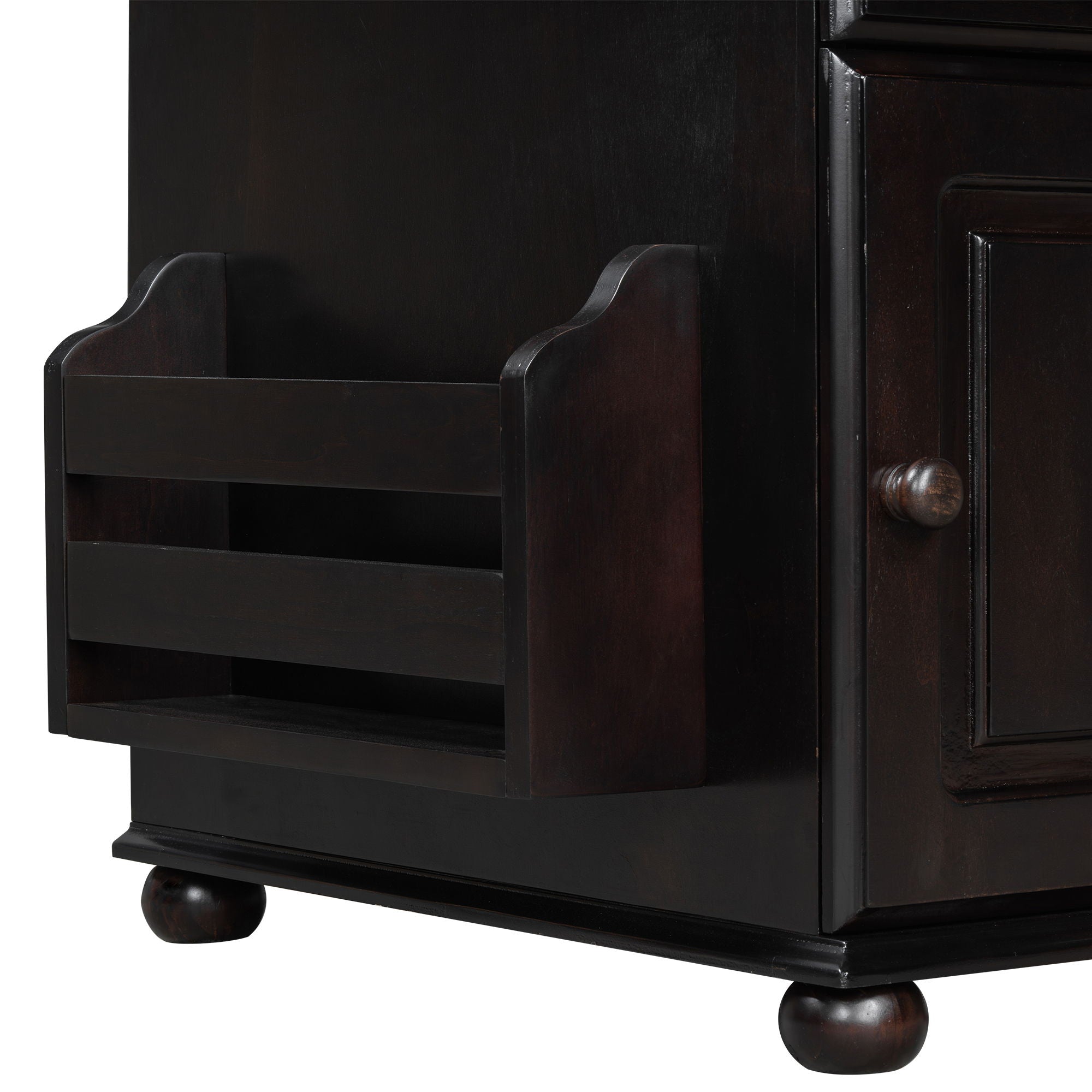 Vintage Flip Top Side Table With USB Ports