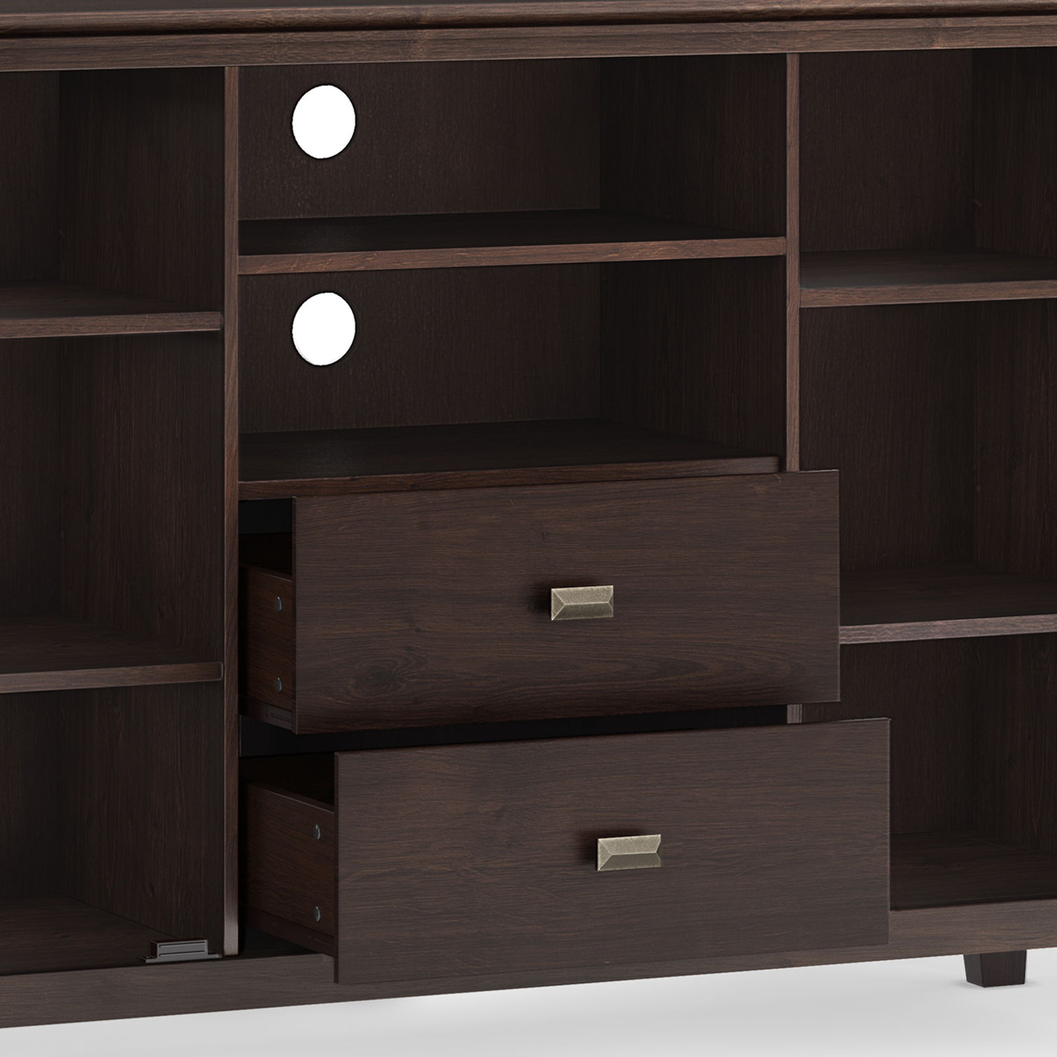 Artisan - Tall TV Media Stand - Dark Chestnut Brown