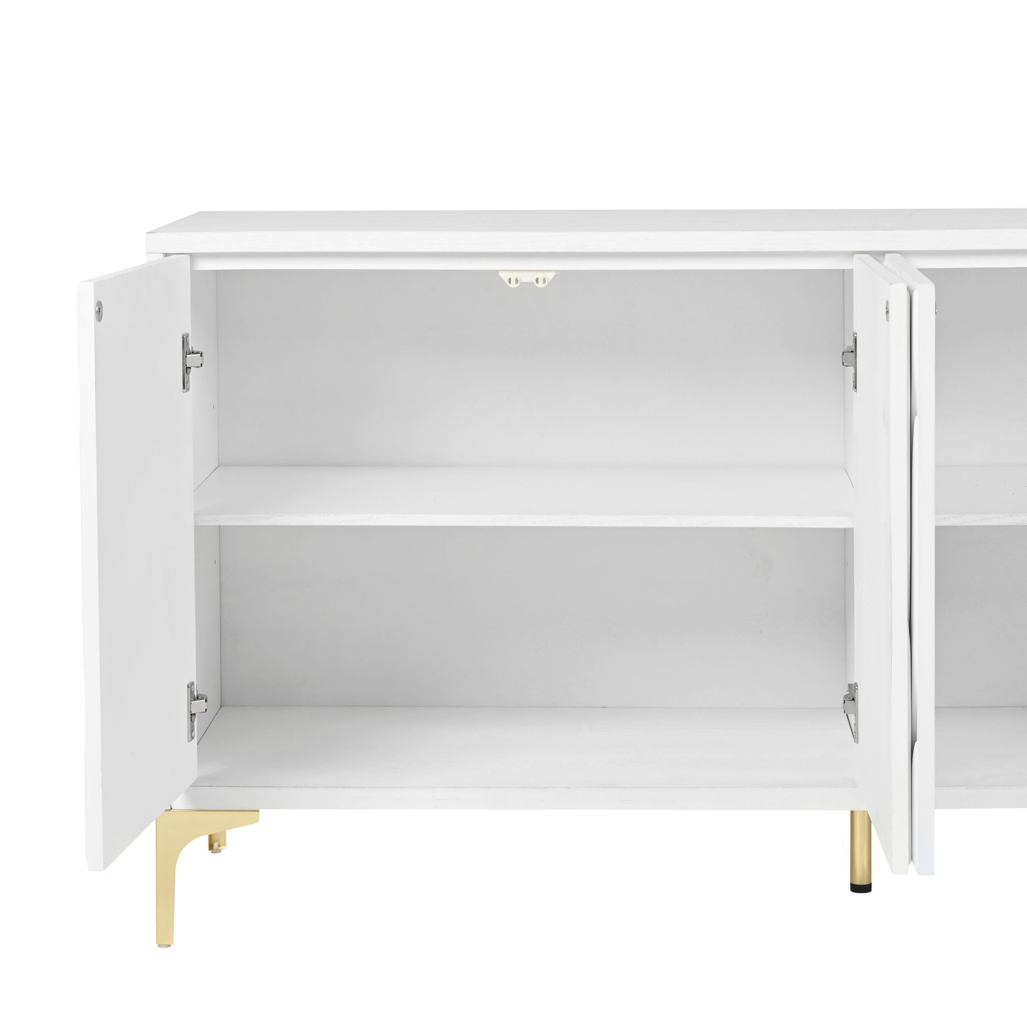 Modern Sideboard Buffet Cabinet With Handleless Press To Open Design With 4 Doors