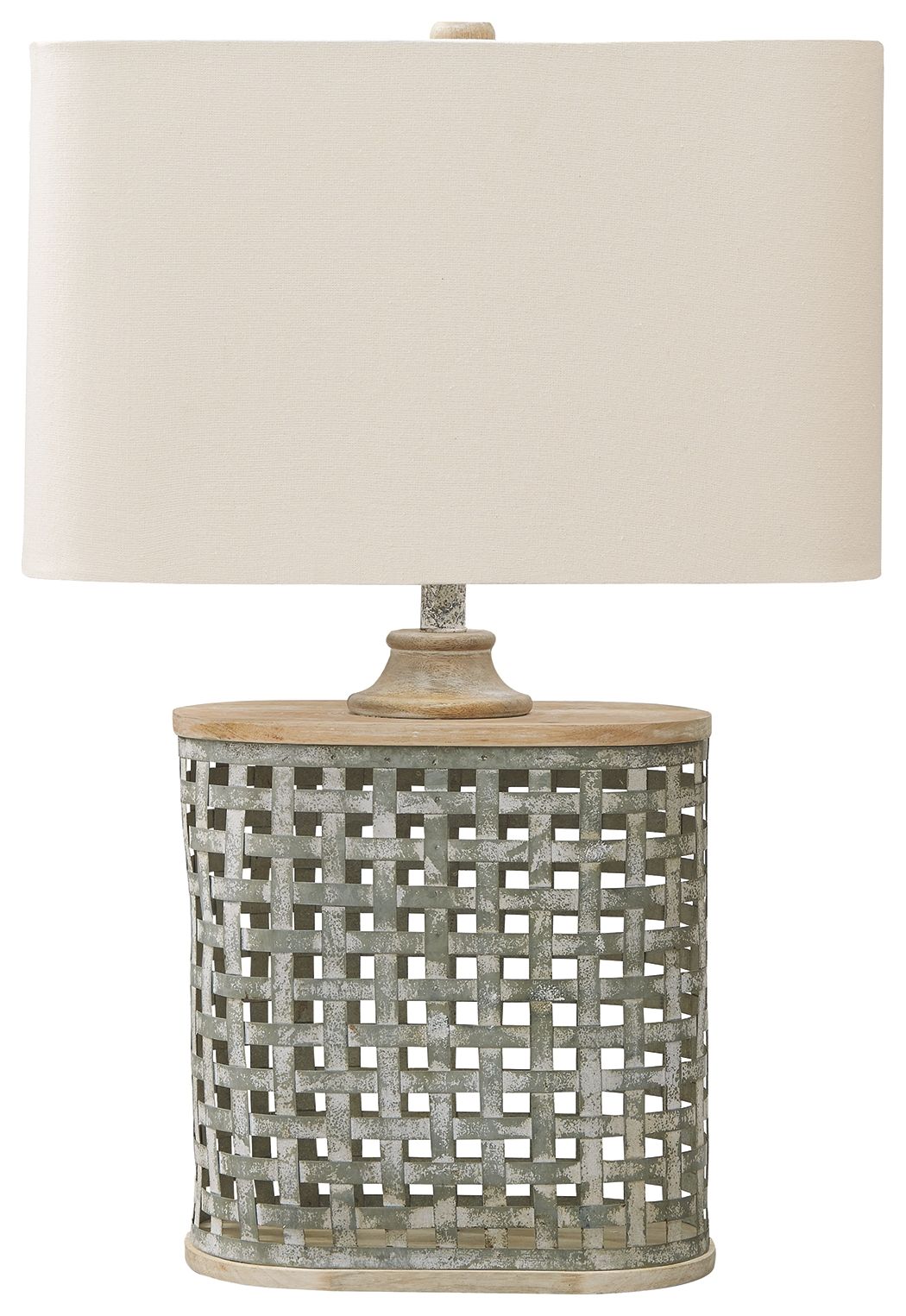 Ashley Furniture Deondra - Gray - Metal Table Lamp | Meri Furniture