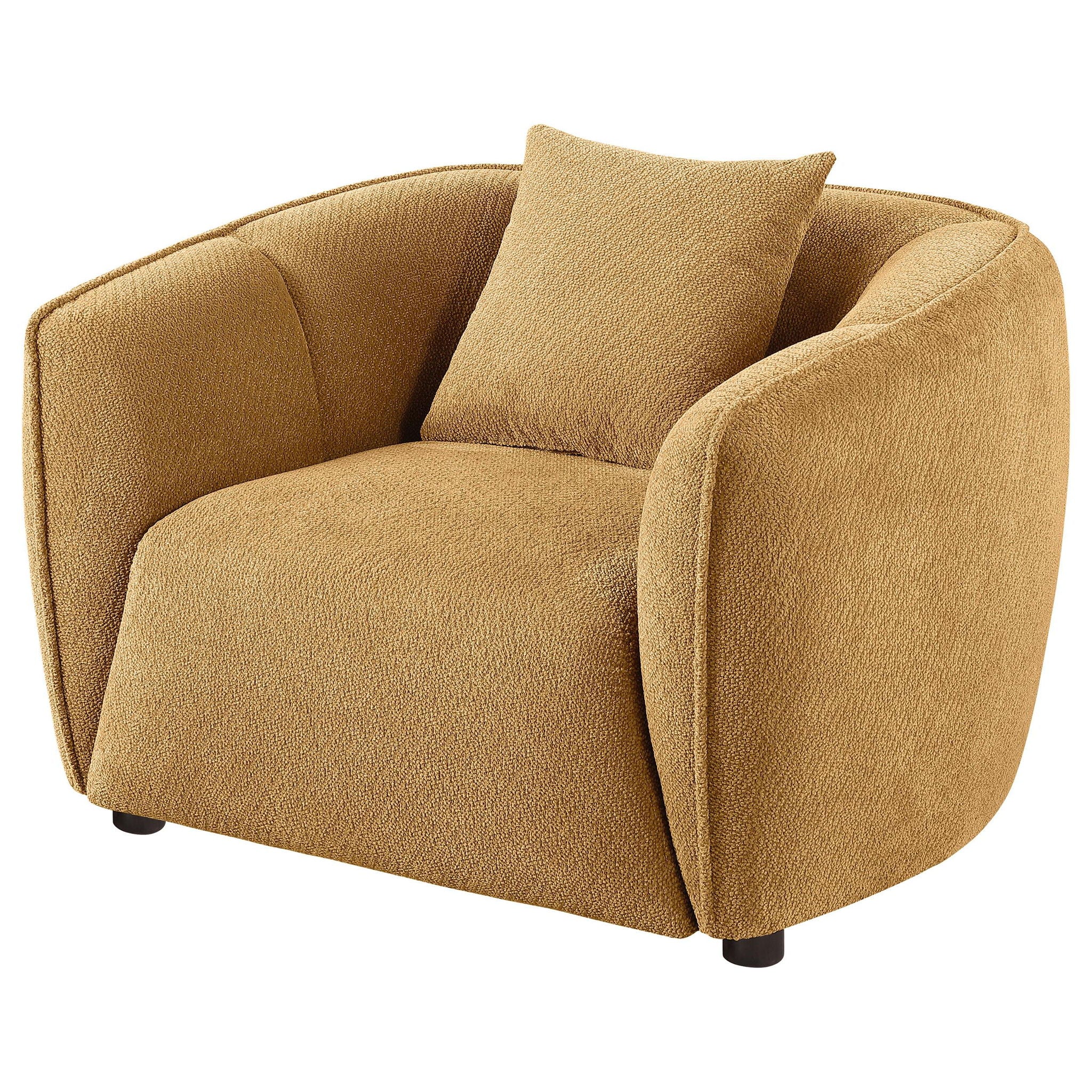 Aleisha Chenille Upholstered Accent Chair Mustard Yellow