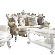 ACME Picardy II - Loveseat - Fabric & Antique Pearl | Meri Furniture