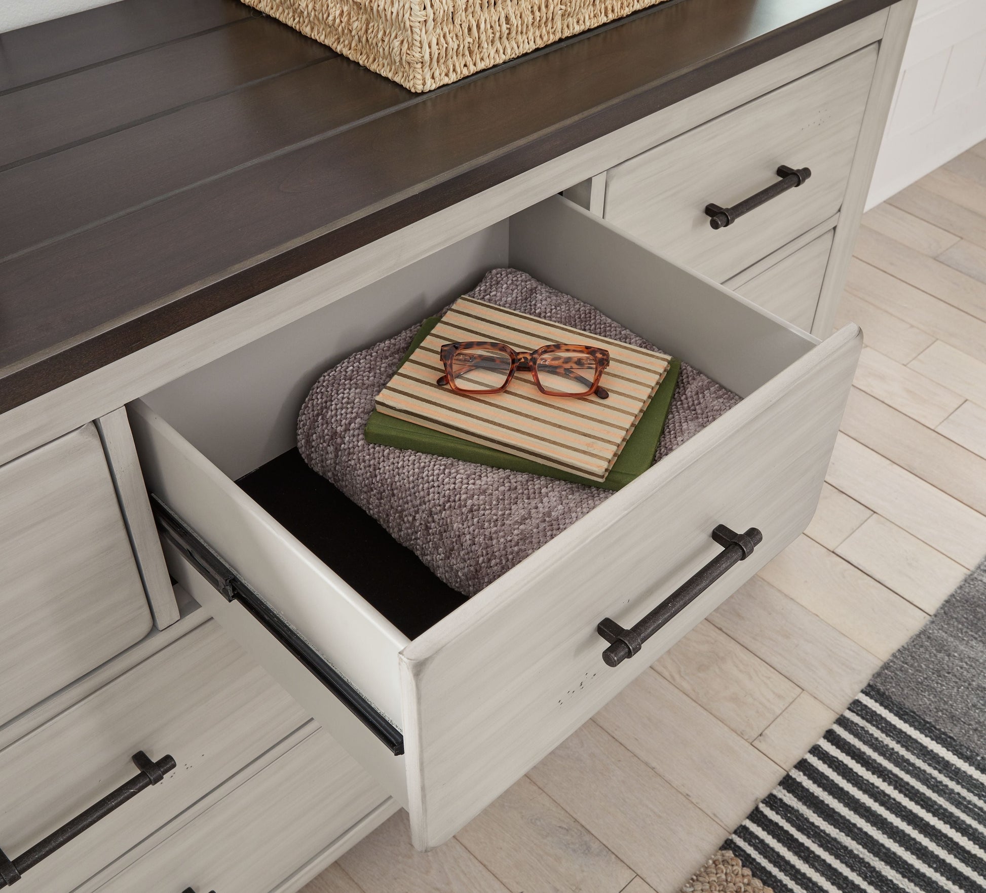 Signature Design by Ashley® Darborn - Gray / Brown - Dresser And Mirror | Meri Furniture