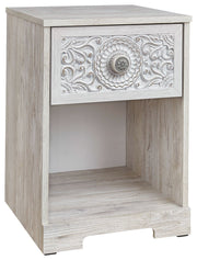 Ashley Furniture Paxberry - Whitewash - One Drawer Night Stand | Meri Furniture