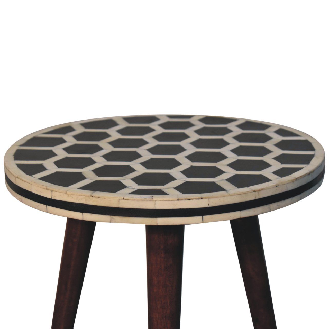 Inlay - Bone Tripod Stool - Honey Caramel