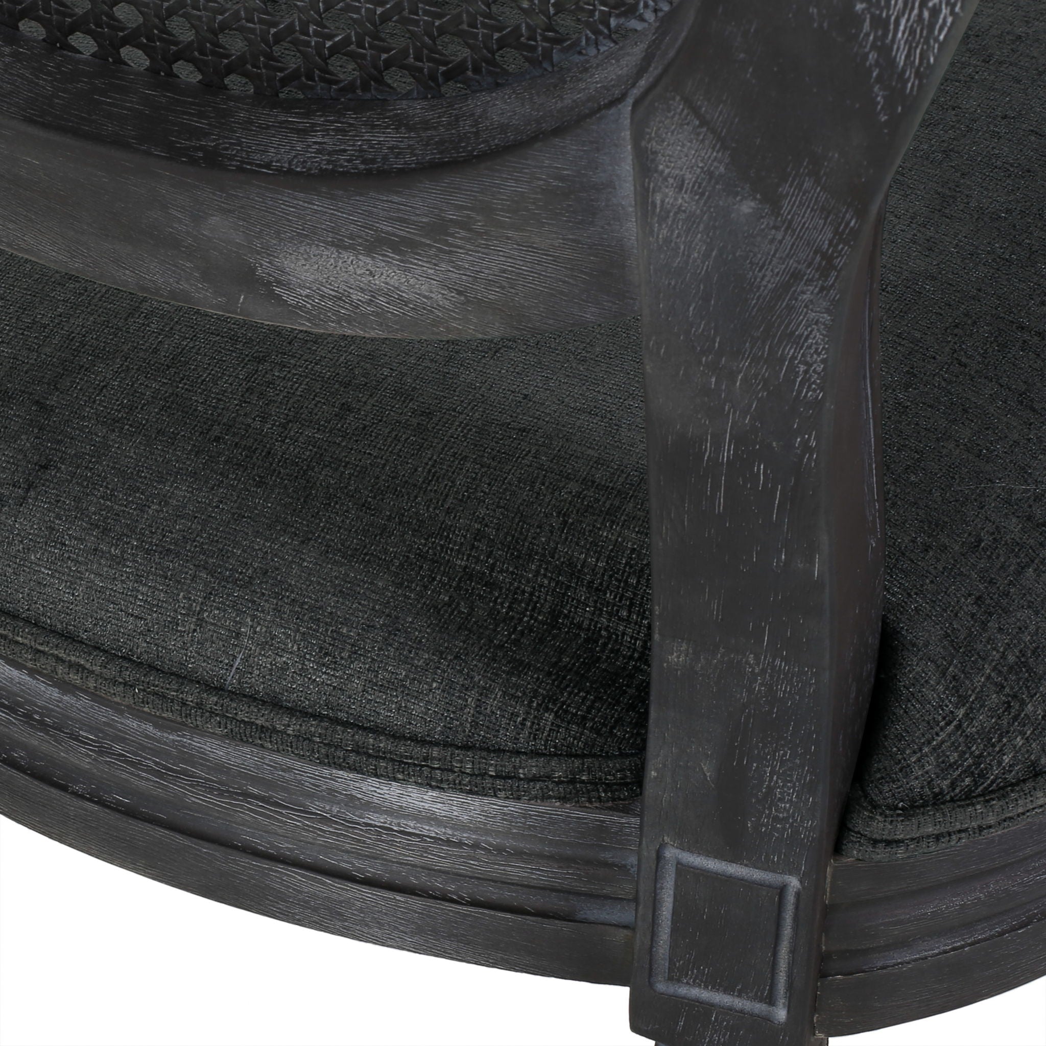 French Country Dining Chair With Cane Backrest (Set of 2)