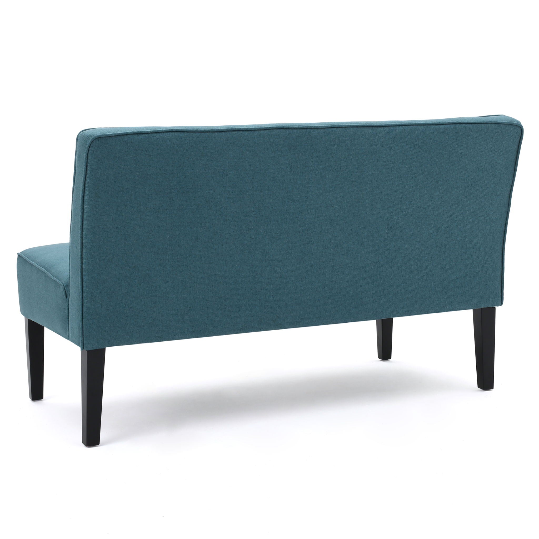 Contemporary Loveseat With Upholstered Fabric And Birch Wood Legs